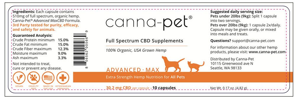 Capsules: Canna-Pet® Advanced MaxCBD – 10 capsules - Image 4
