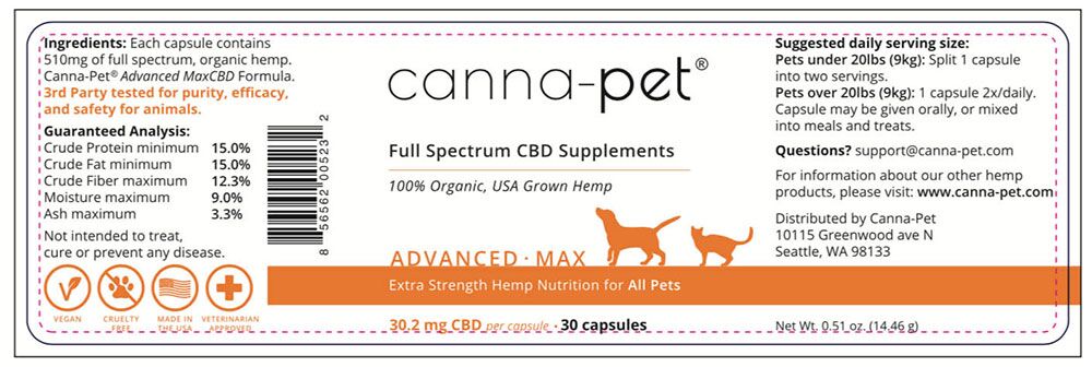 Capsules: Canna-Pet® Advanced MaxCBD – 30 capsules - Image 4